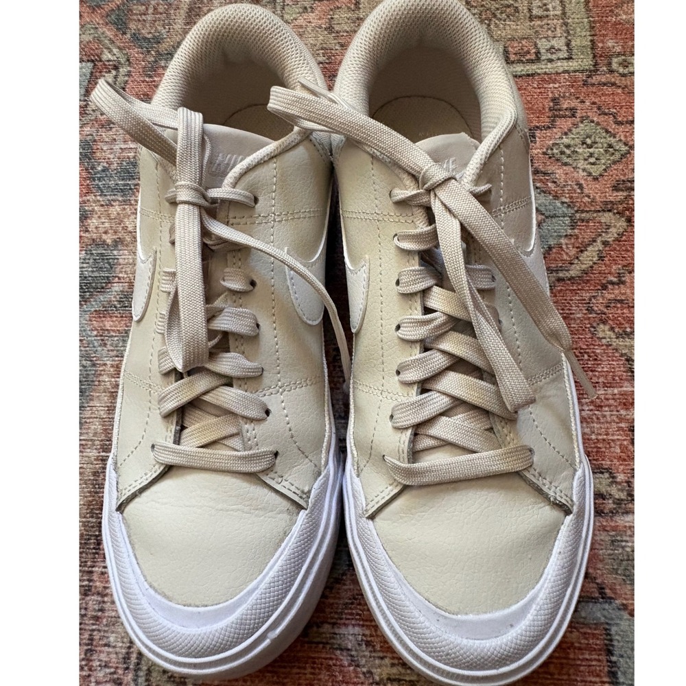 Nike Court Legacy Lift Platform Sneakers Sail Hemp White DM7590-111 Womens 7.5 - Picture 3 of 8